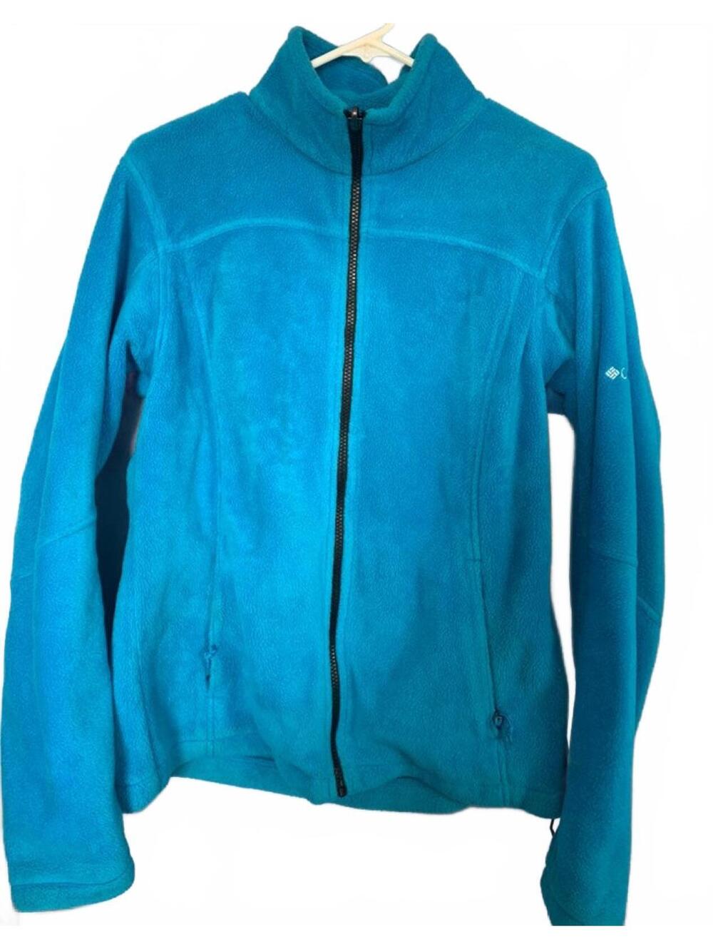 Columbia Fleece Interchange Jacket L Blue Gorpcore Outdoor Winter Full Zip
